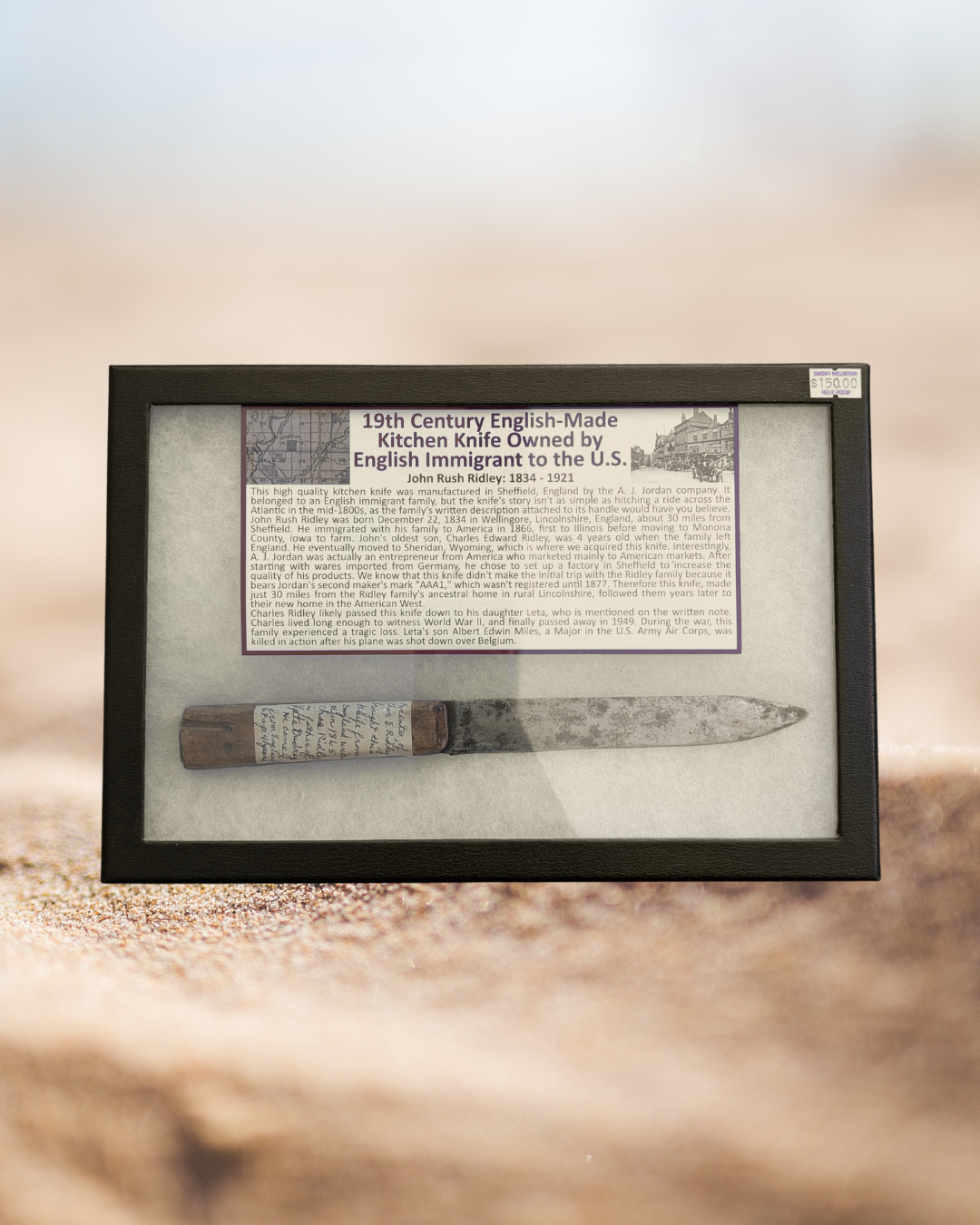 Late 19th Century A.J. Jordan Sheffield Kitchen Knife – Ridley Family Provenance