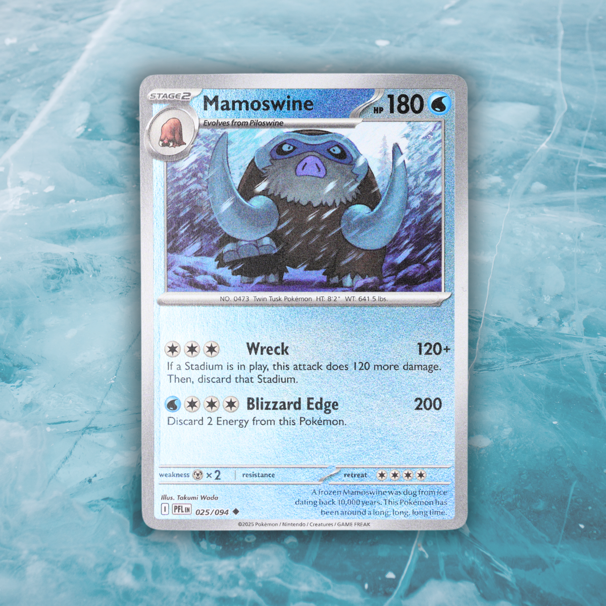 Pokémon Fossil Display - Mamoswine with Mammoth Fossil
