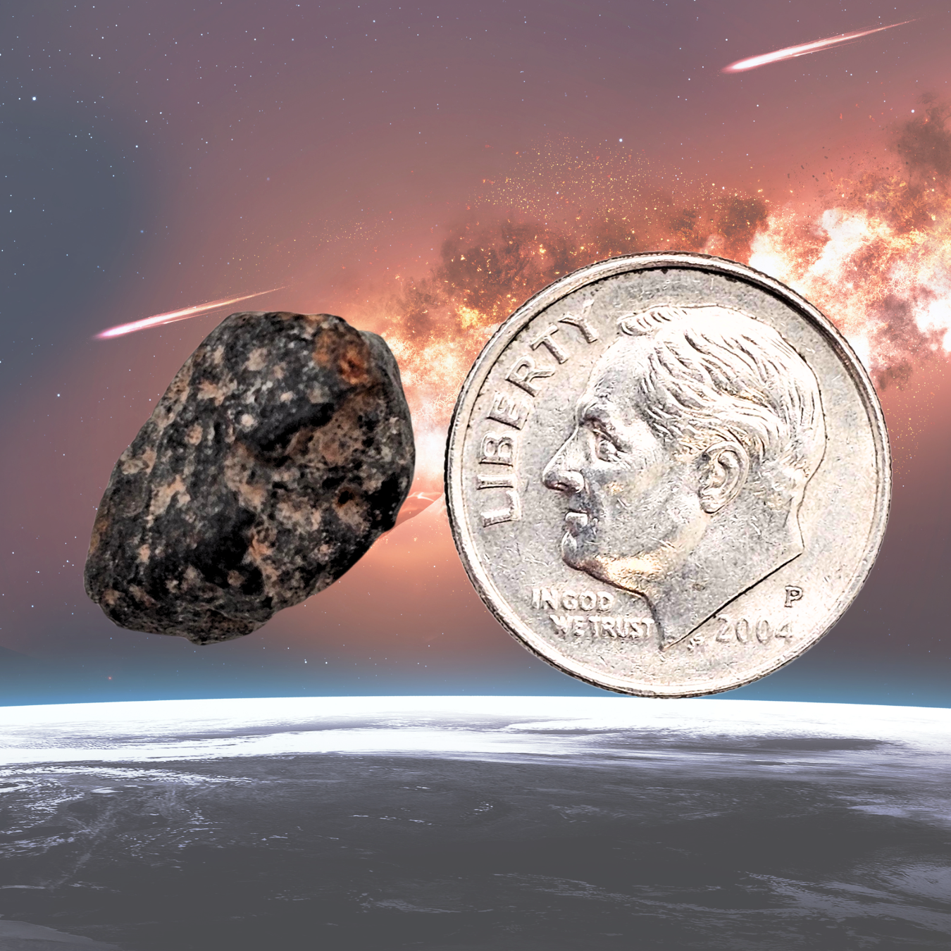 NWA 869 Meteorite Display