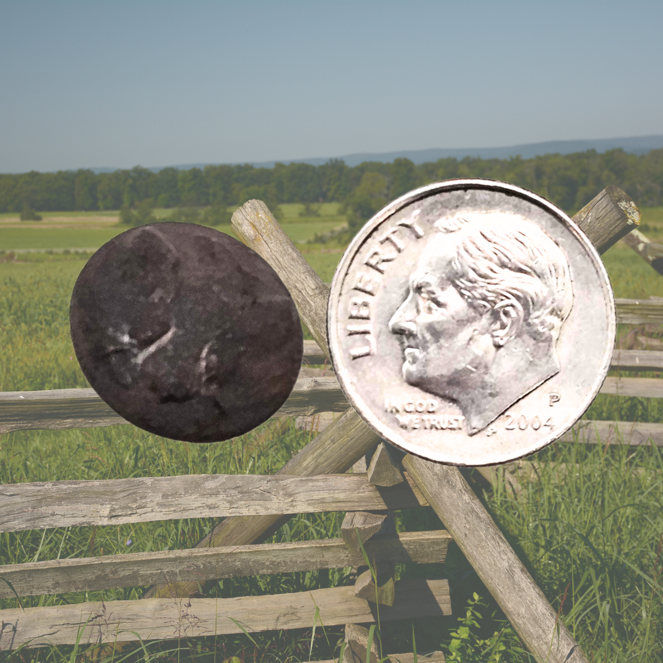 Civil War Union Army Button Display