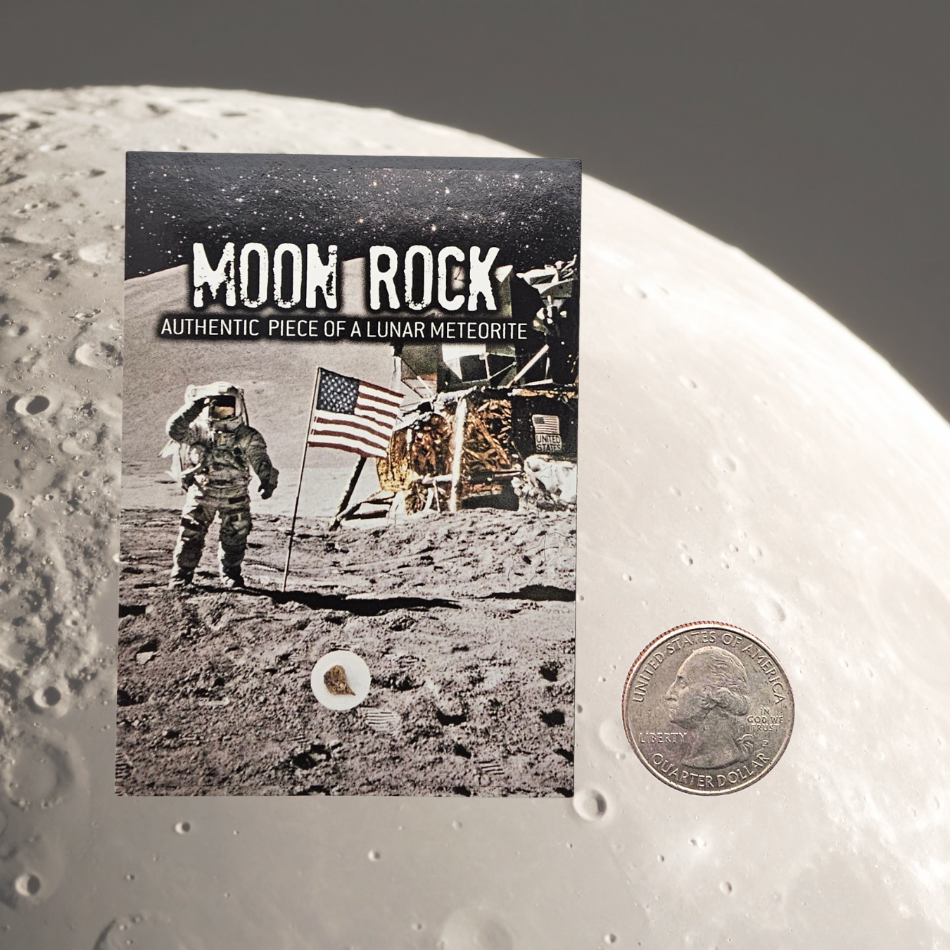 Authentic Moon Rock Display