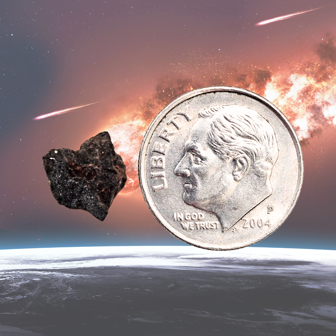 Carbonaceous Chondrite (CV3) Meteorite Display