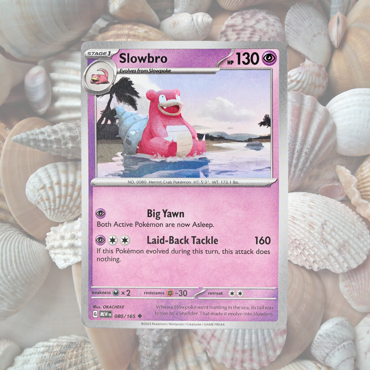 Pokémon Fossil Display - Slowbro with Shell Fossil