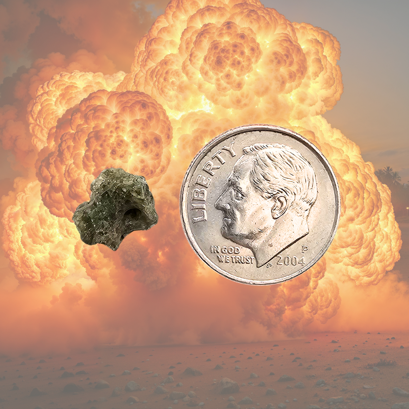Trinitite from the First Atomic Bomb Test Display