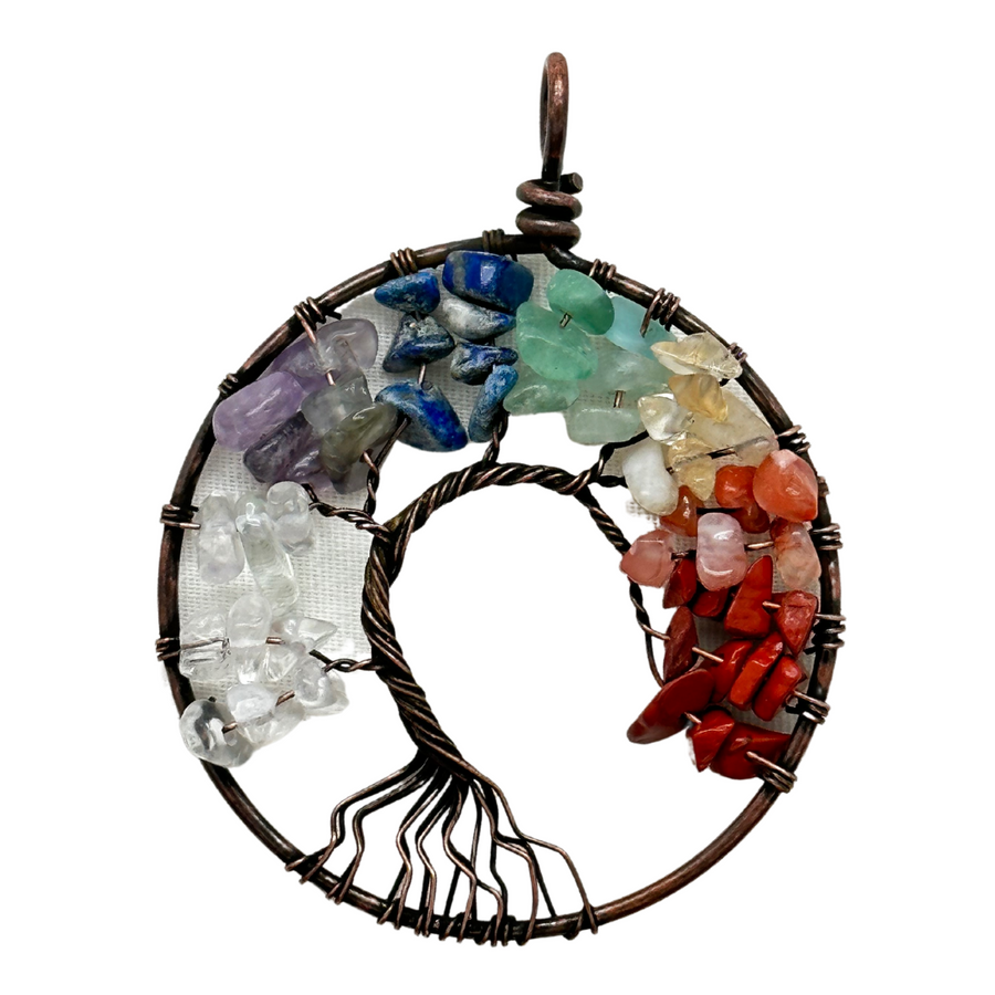 Large Chakra Tree Of Life Pendant