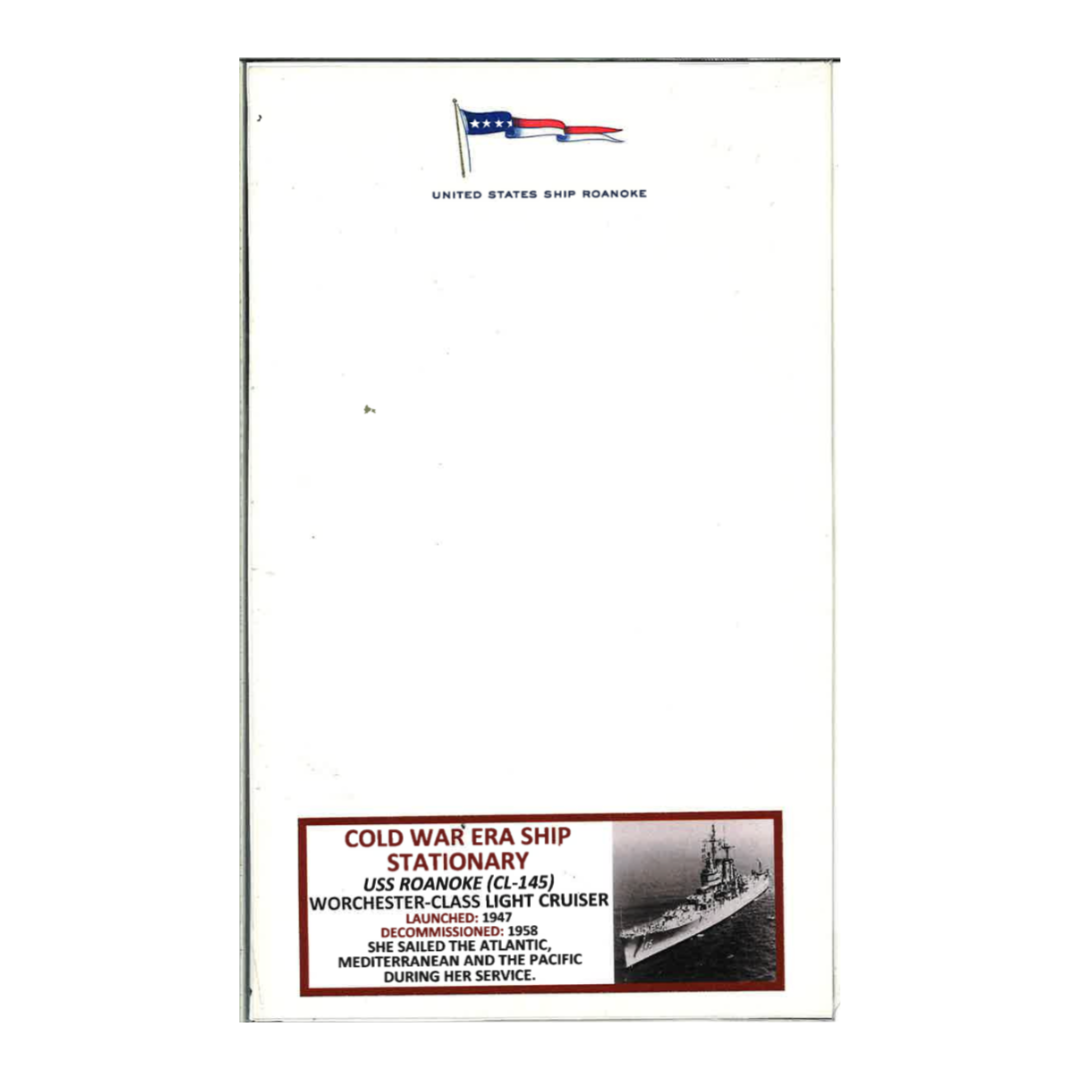 Cold War Era Ship Stationary U.S.S. Roanoke (CL-145)