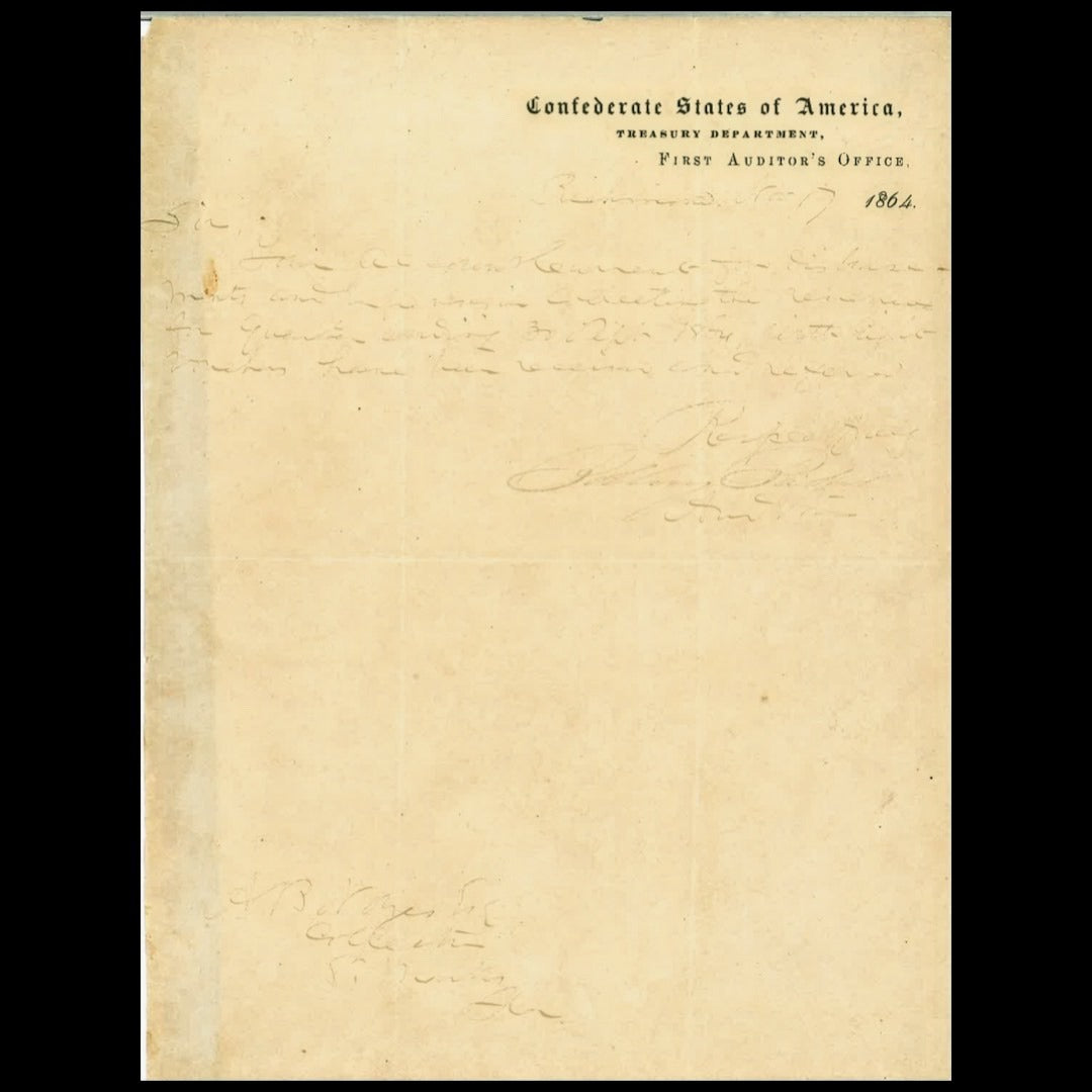 CSA Letterhead ~ 1864