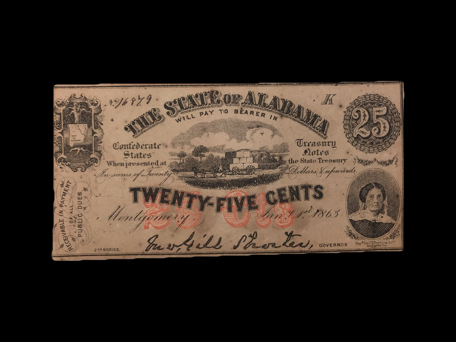 State of Alabama Twenty-Five Cents Note