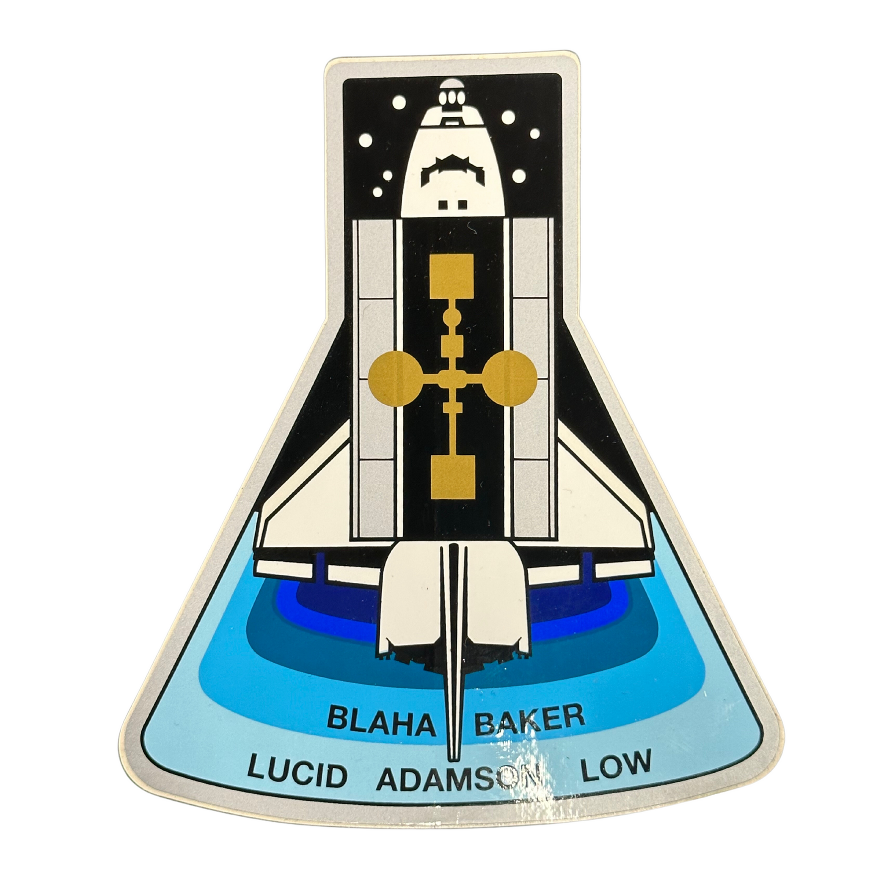 STS-43 Crew Patch Decal