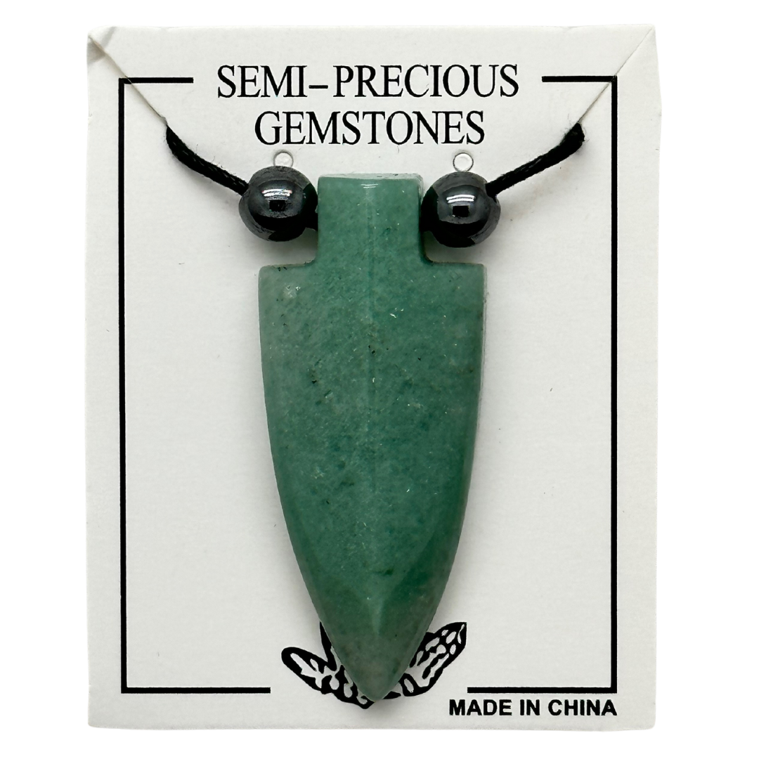 Green Aventurine Arrowhead Necklace
