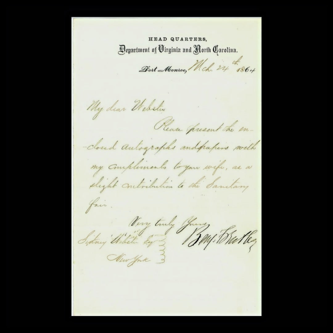 1864 Letter from Department of Virginia & North Carolina Headquarters