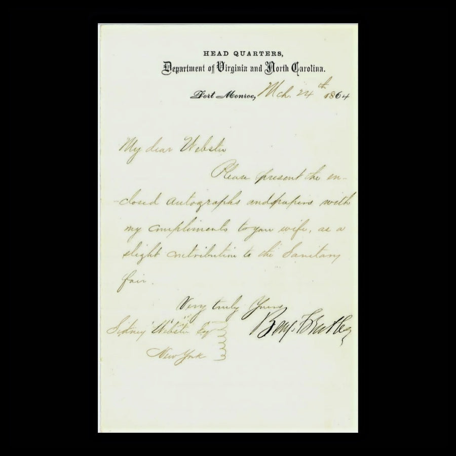 1864 Letter from Department of Virginia & North Carolina Headquarters