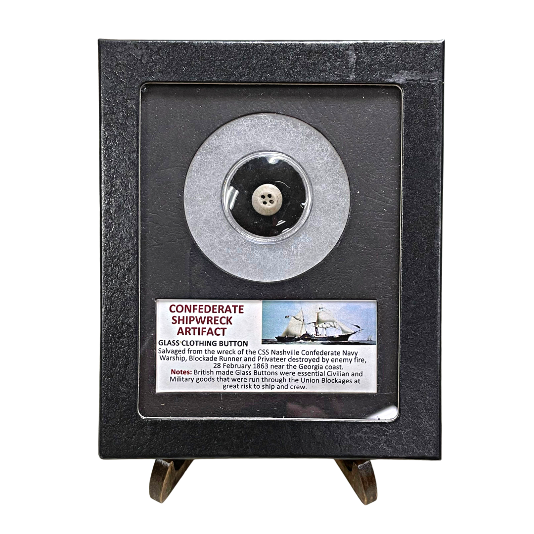 Confederate Shipwreck Artifact - Glass Clothing Button