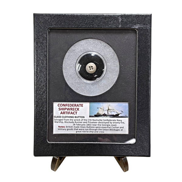 Confederate Shipwreck Artifact - Glass Clothing Button