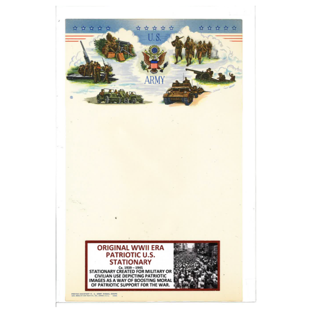 Original WW2 Era Patriotic U.S. Stationary