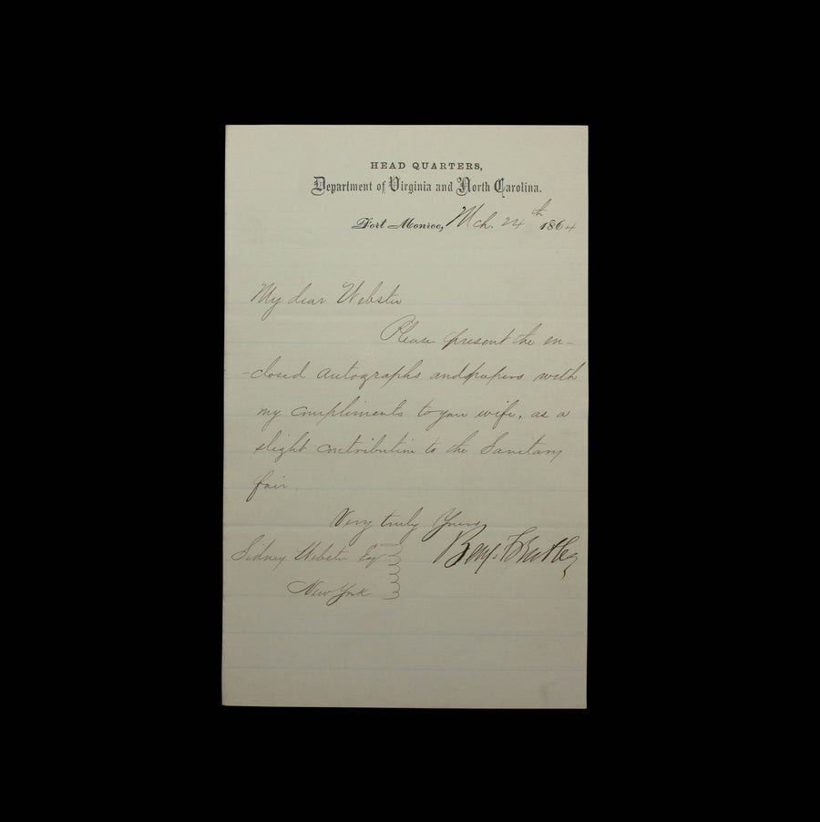 DEPARTMENT OF VIRGINIA AND NORTH CAROLINA - HEAD QUARTERS - MILITARIA LETTER