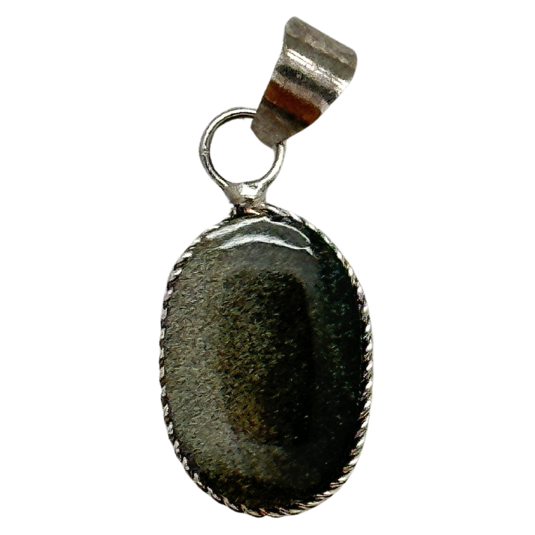 Golden Sheen Obsidian Pendant