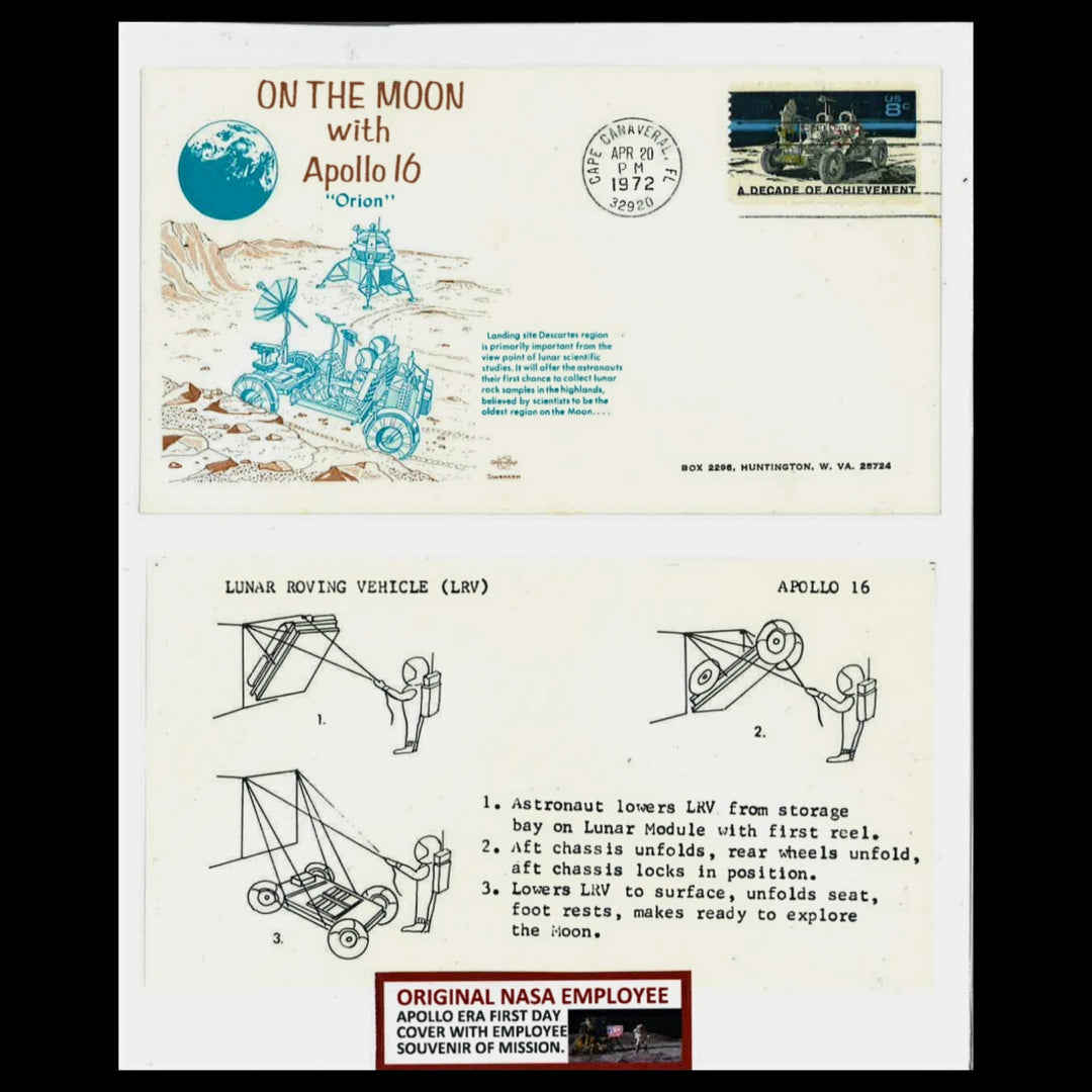 Original NASA Employee Era First Day Cover with Souvenir of Mission