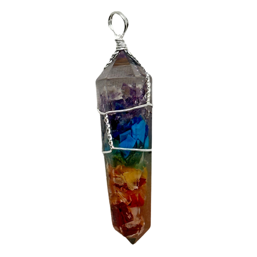 Wire Wrapped Chakra Pendant