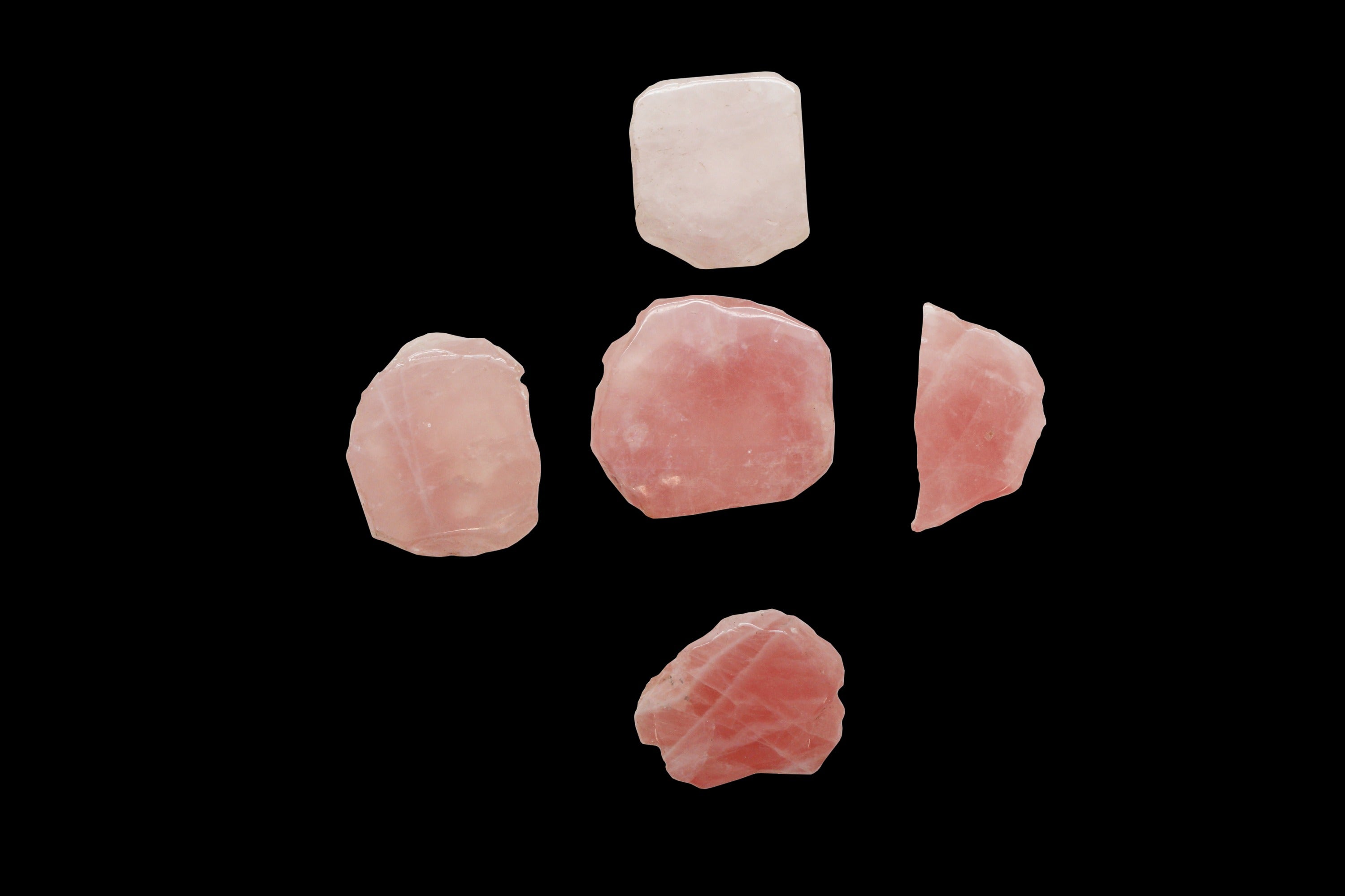Flat Polished Rose Quartz