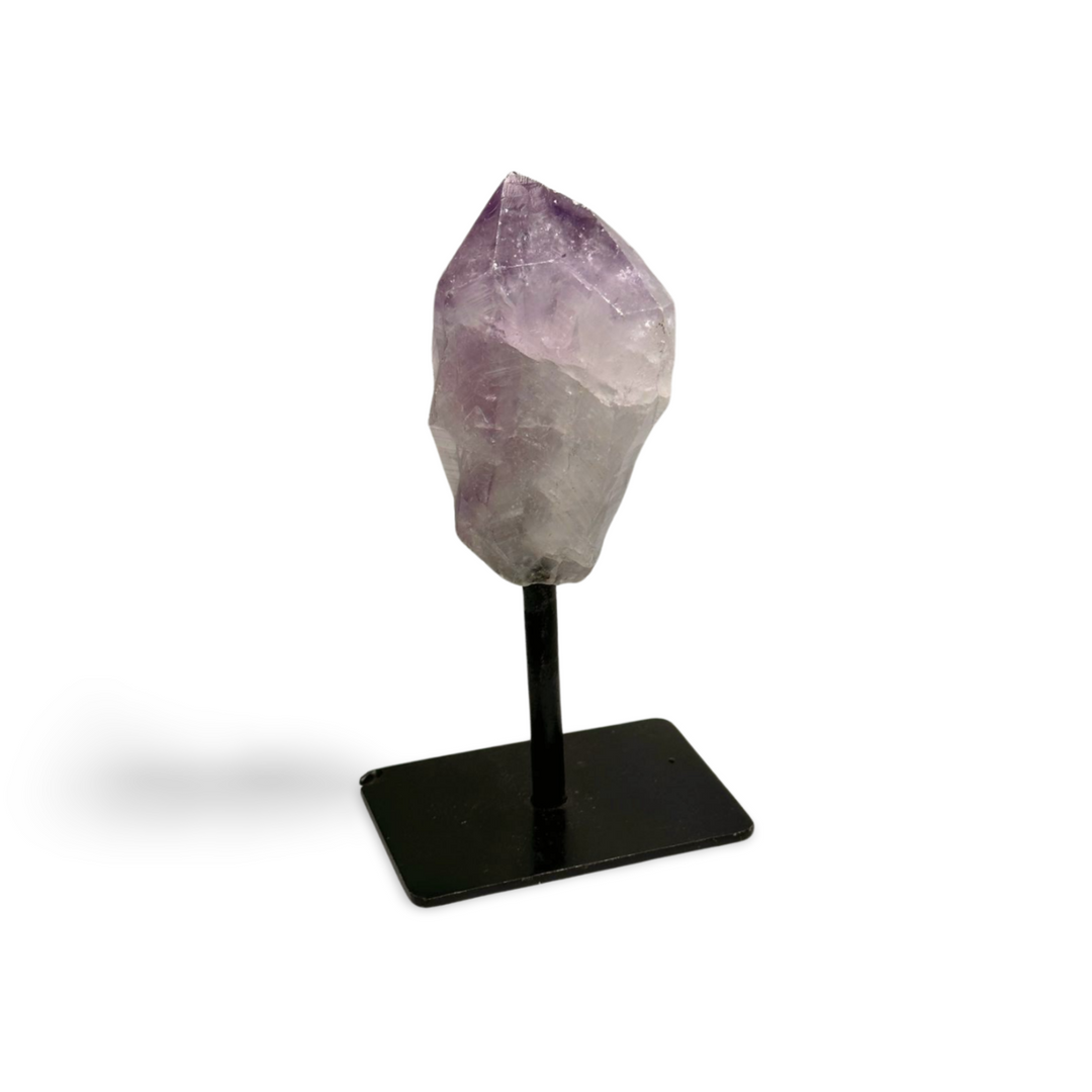 Small Amethyst Crystals on Metal Base Stand