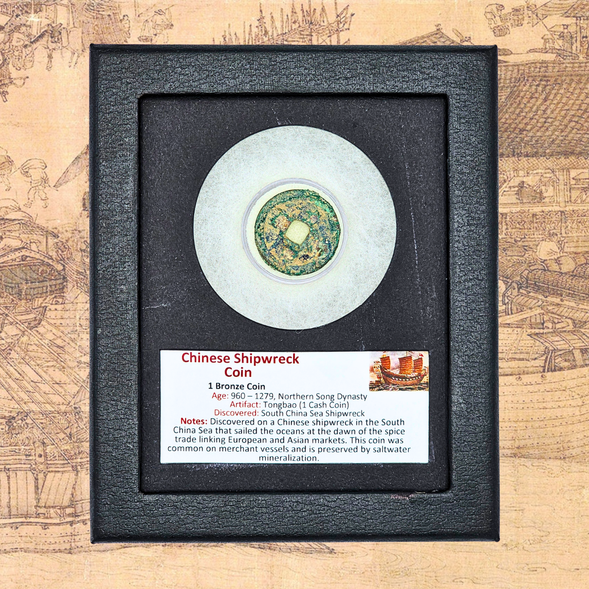Chinese Shipwreck Coin Display - Northern Song Dynasty