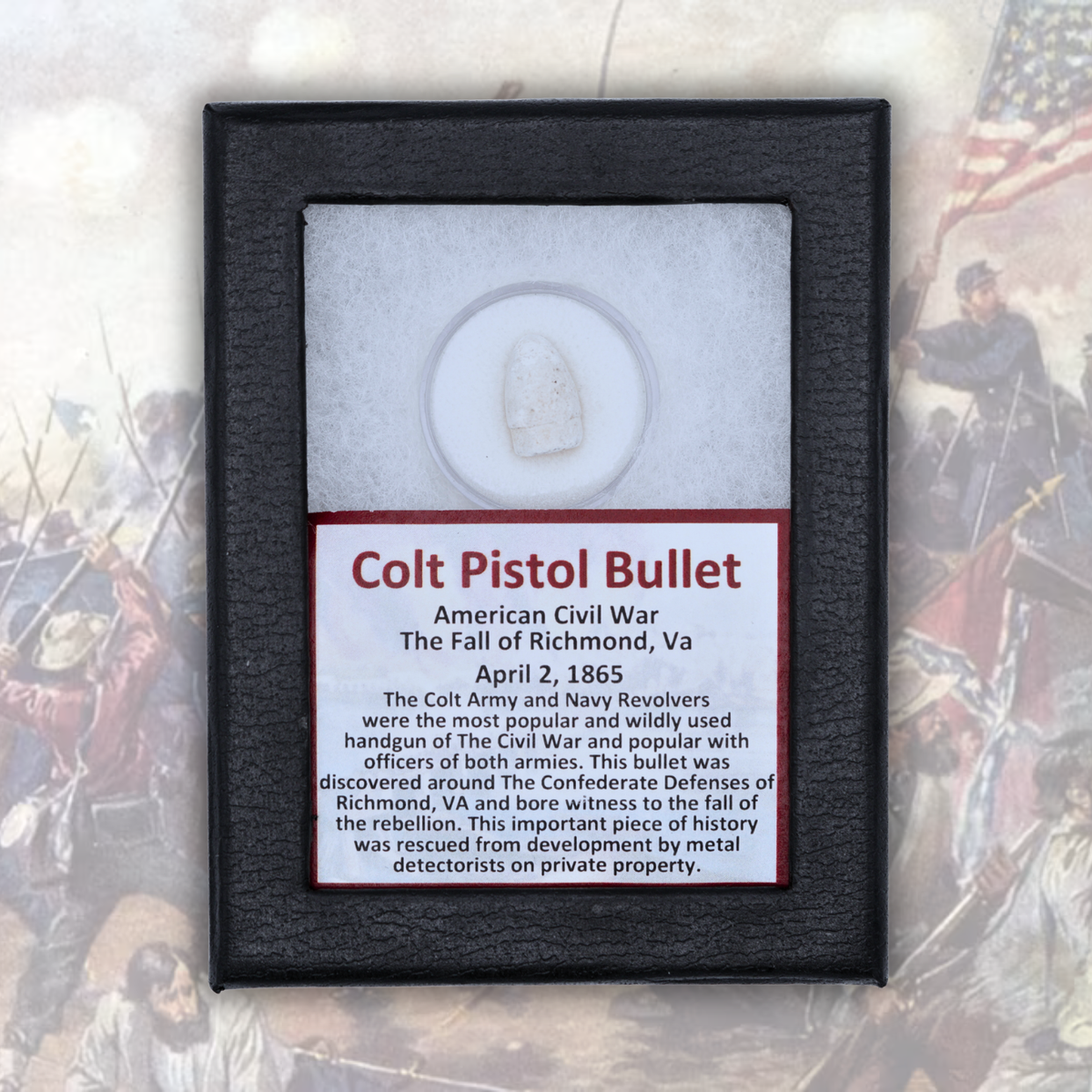 Colt Pistol Bullet Display - American Civil War