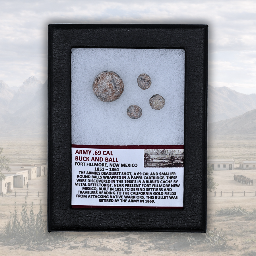Army .69 Cal Buck and Ball Display