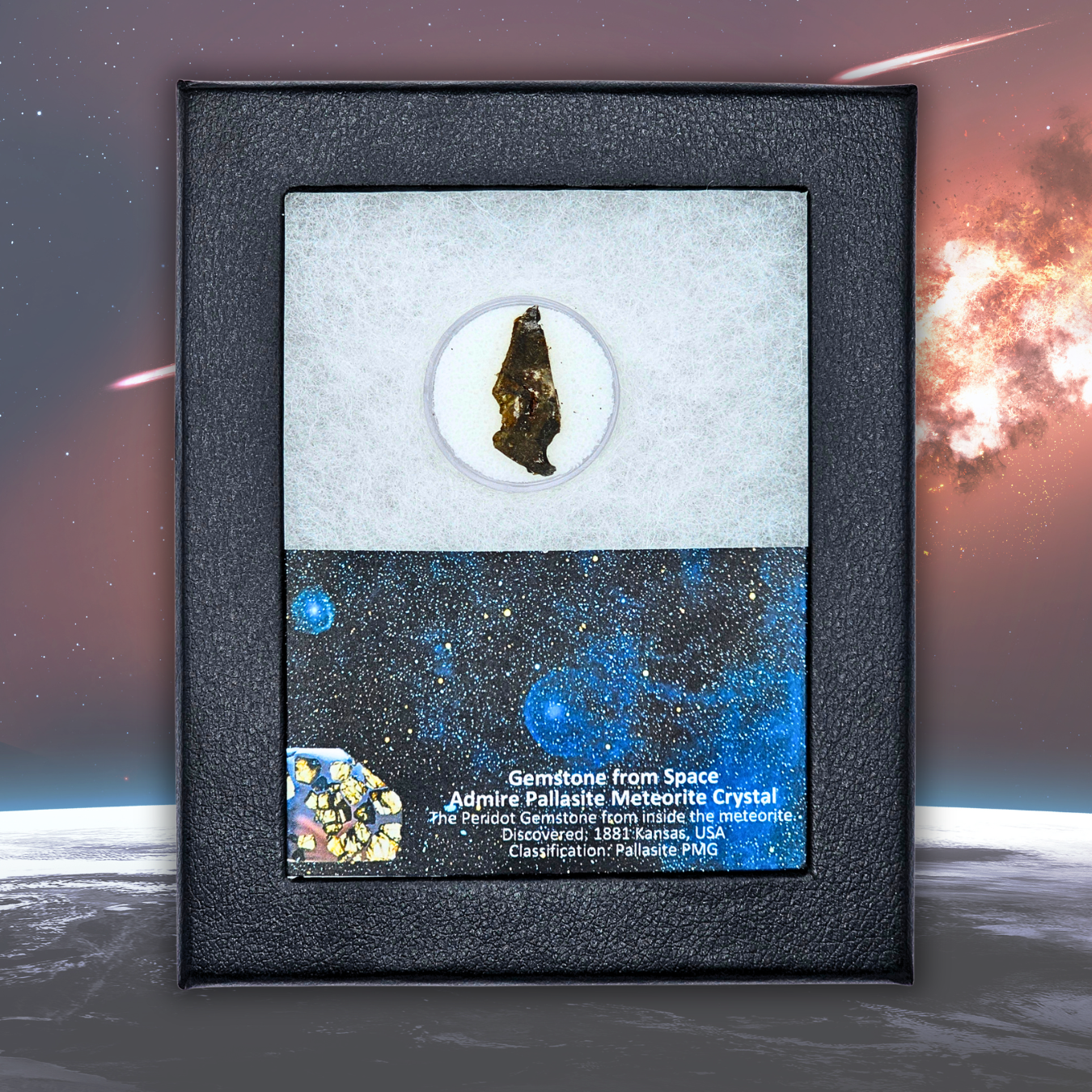 Gemstone from space - Meteorite Display