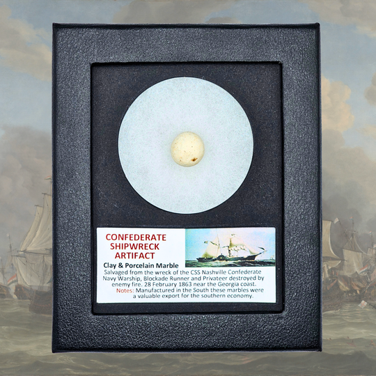 Konföderiertes Schiffswrack-Artefakt – Ton- & Porzellanmarmor