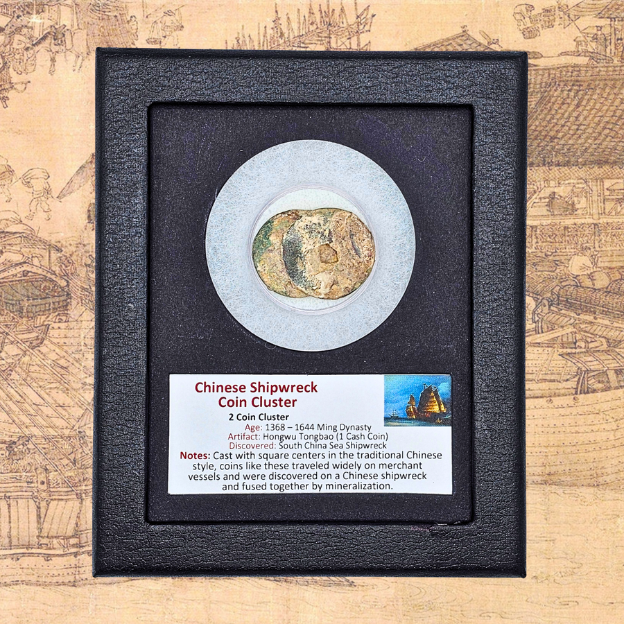 Chinese Shipwreck Coin Cluster (Ming Dynasty 1368 -1644)