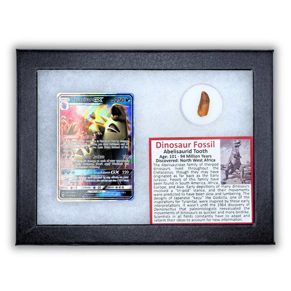 Pokémon Fossil Display - Tyranitar with Abelisaurid Tooth