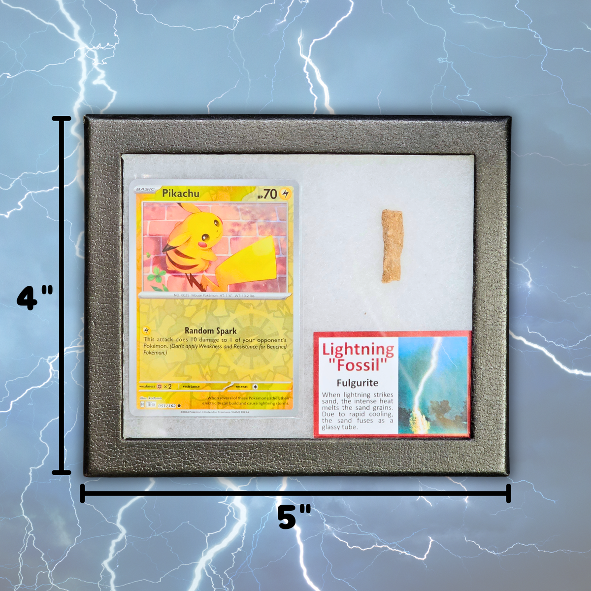 Pokemon Fulgurit Fossil Display - Pikachu