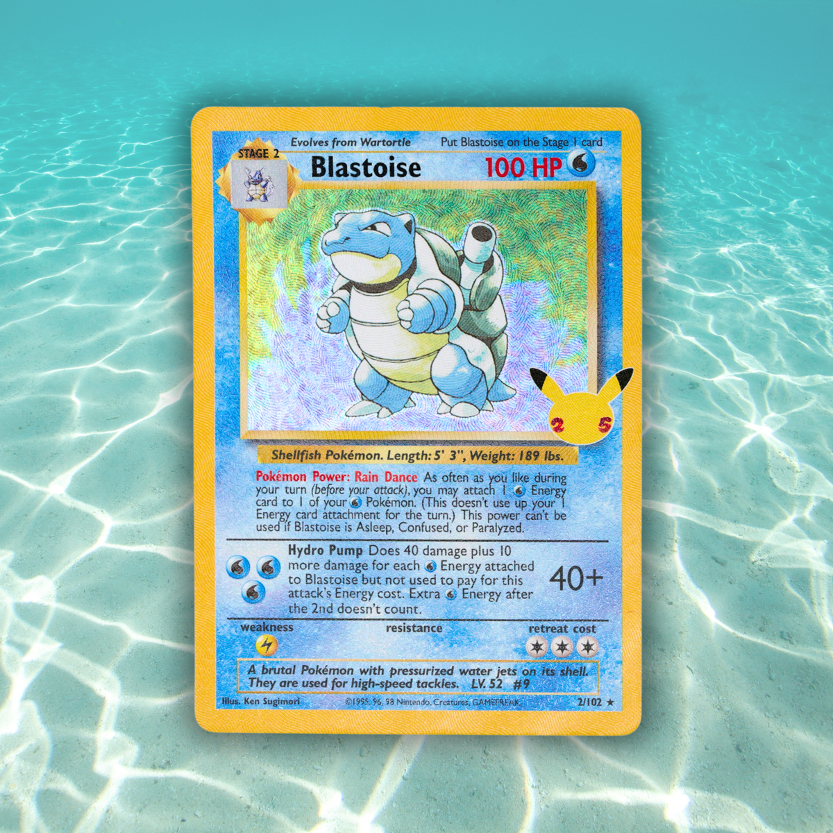 Pokémon Fossil Display - Blastoise with Turtle Shell Fossil