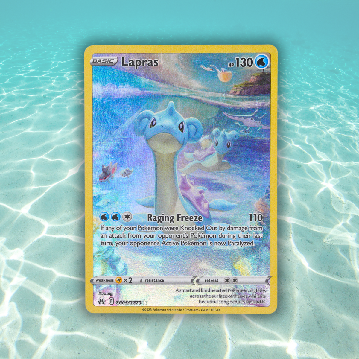 Pokémon Fossil Display - Lapras with Plesiosaur Fossil