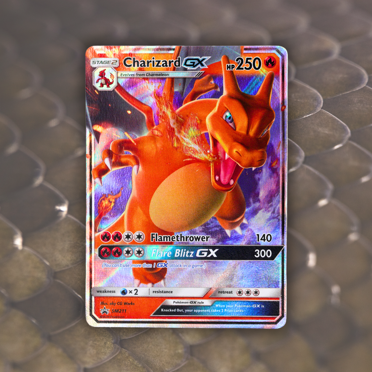 Pokémon Fossil Display - Charizard with Spinosaurus Tooth