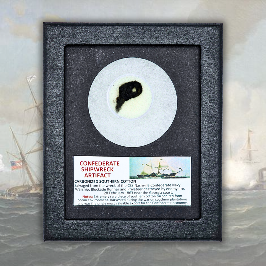 Confederate Shipwreck Carbonized Southern Cotton
