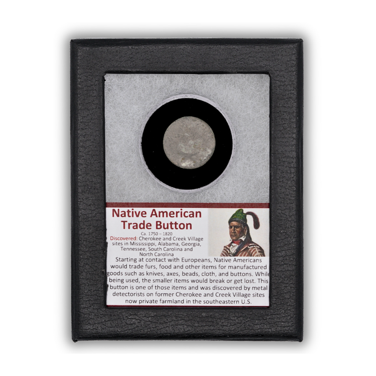 Native American Trade Button Display