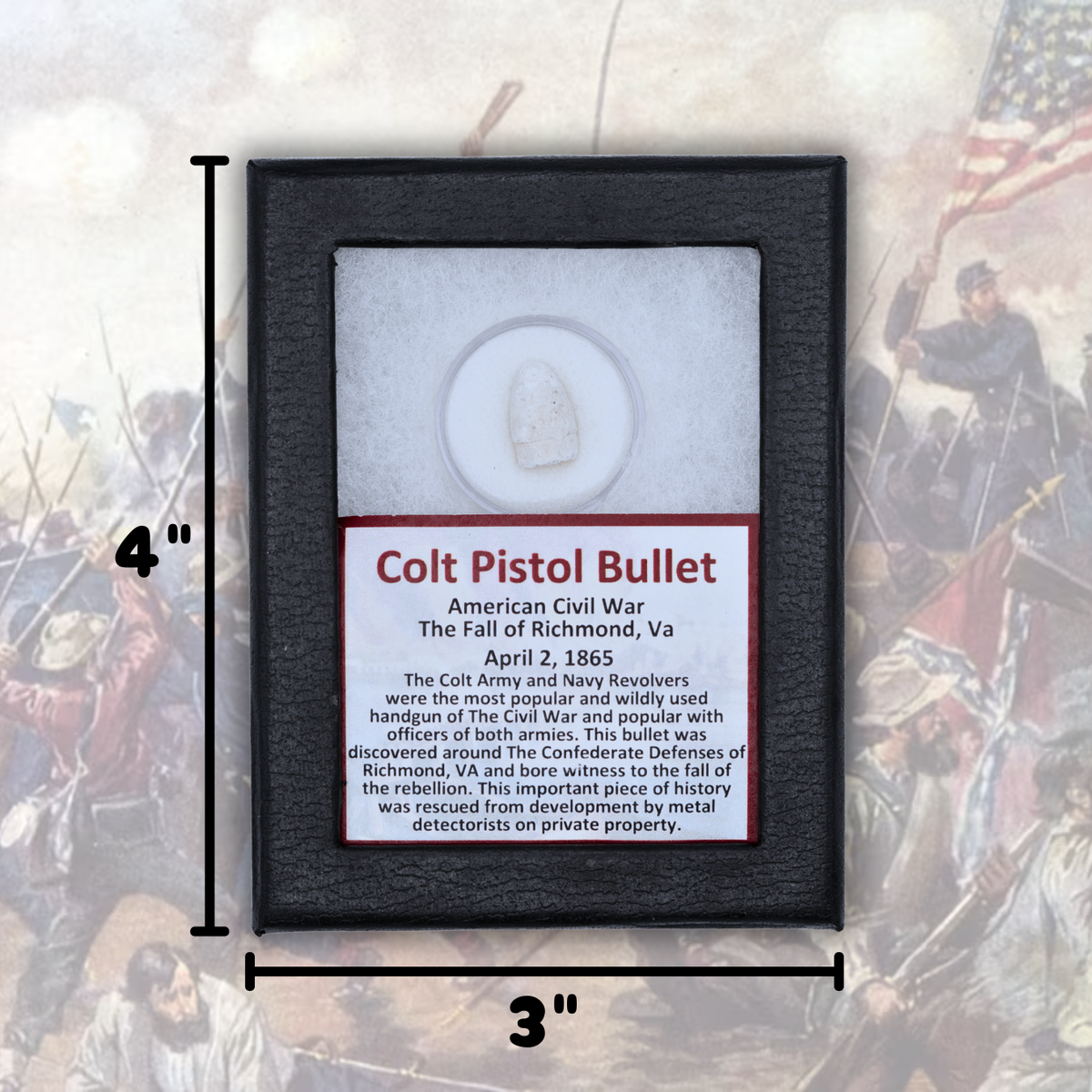 Colt Pistol Bullet Display - American Civil War