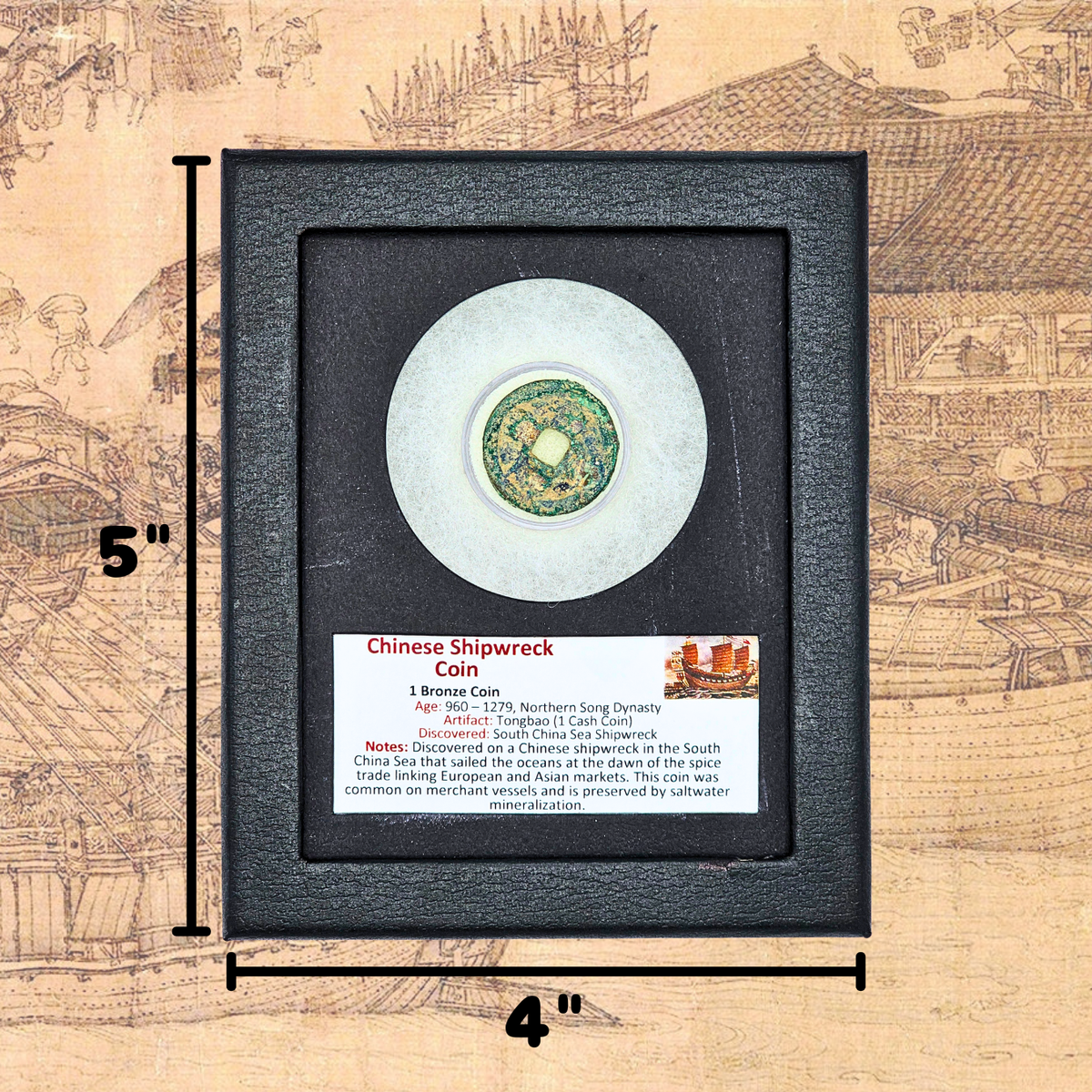 Chinese Shipwreck Coin Display - Northern Song Dynasty