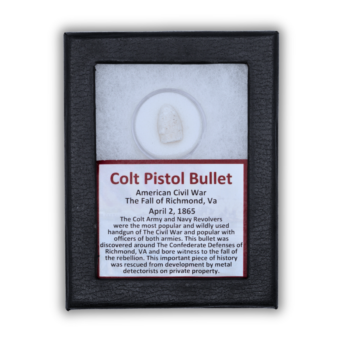 Colt Pistol Bullet Display - American Civil War