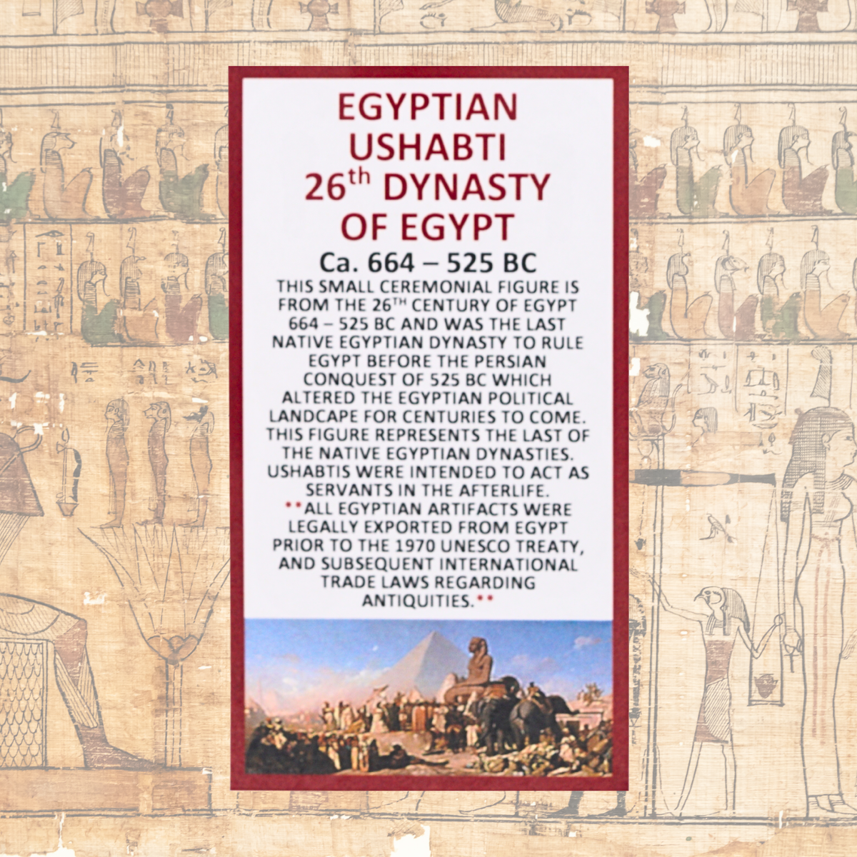Egyptian Ushabti Display