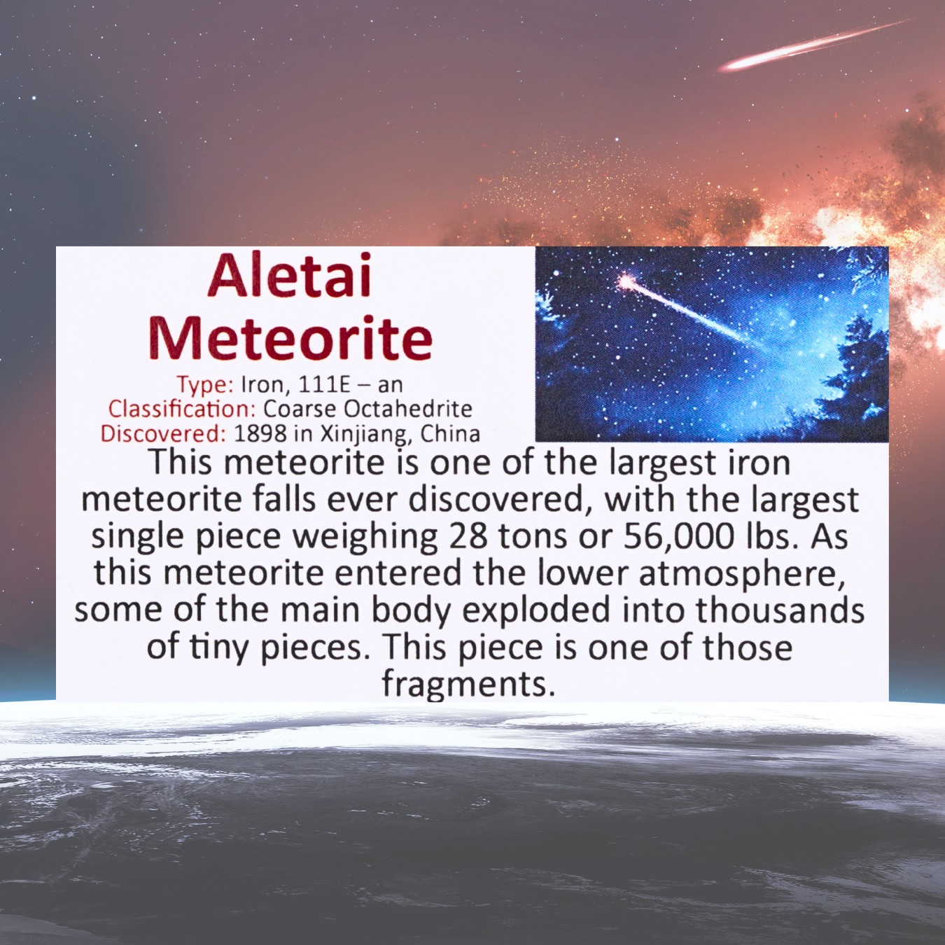 Aletai Meteorite Display