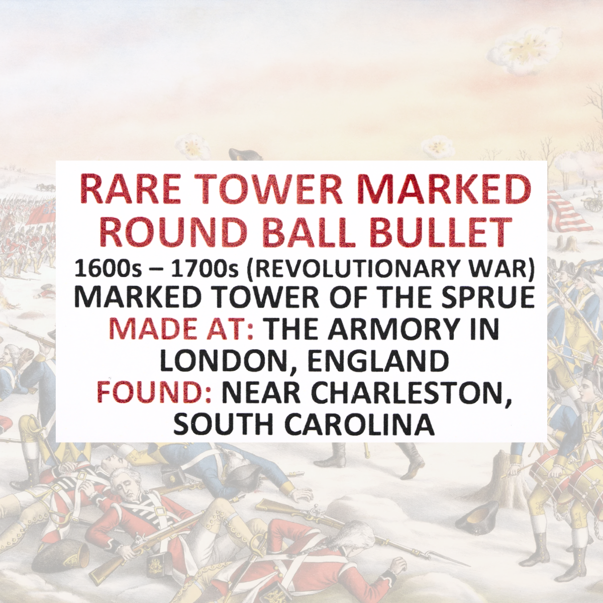 Rare Tower Marked Round Ball Bullet Display