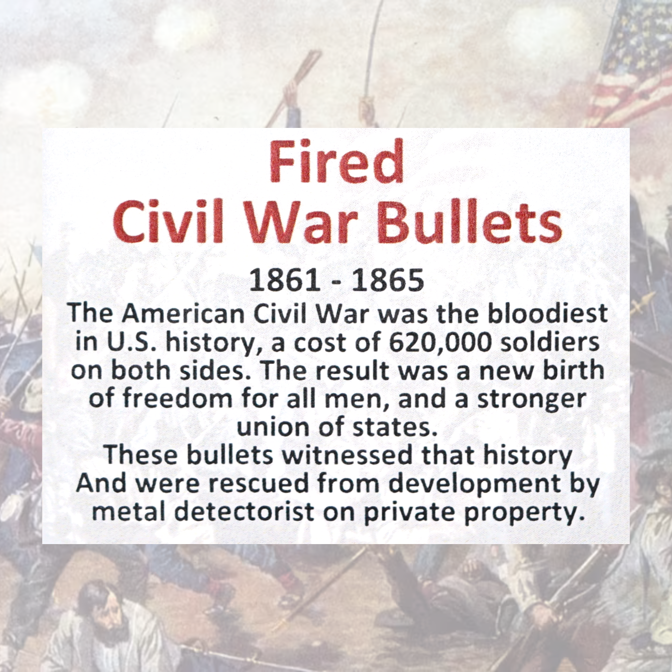 Fired Civil War Bullet