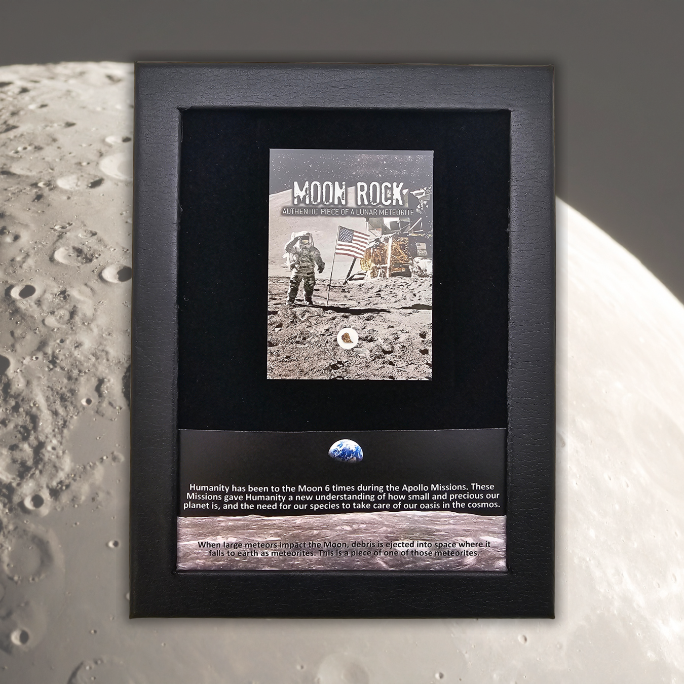 Authentic Moon Rock Display