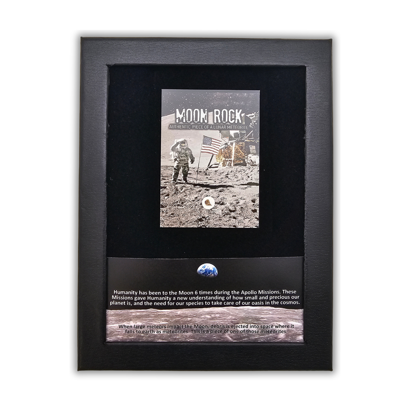 Authentic Moon Rock Display