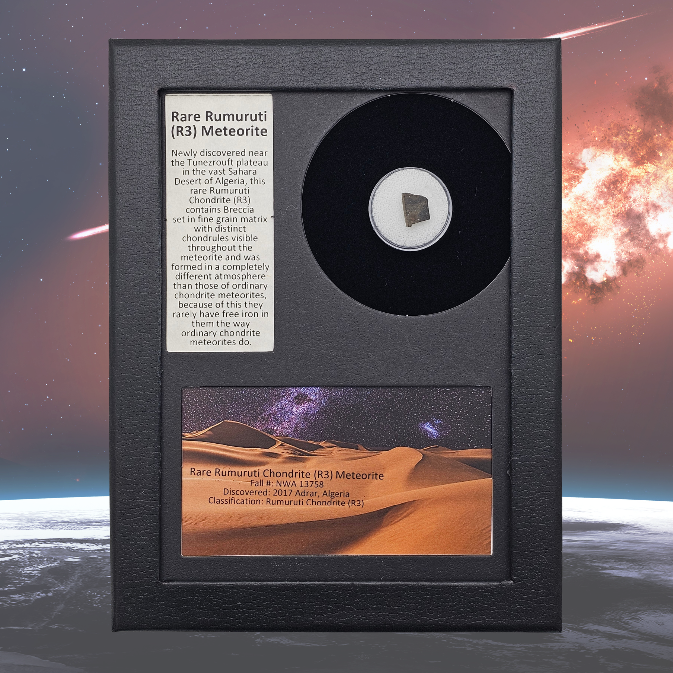 Rumuruti (R3) Meteorite Display Frame