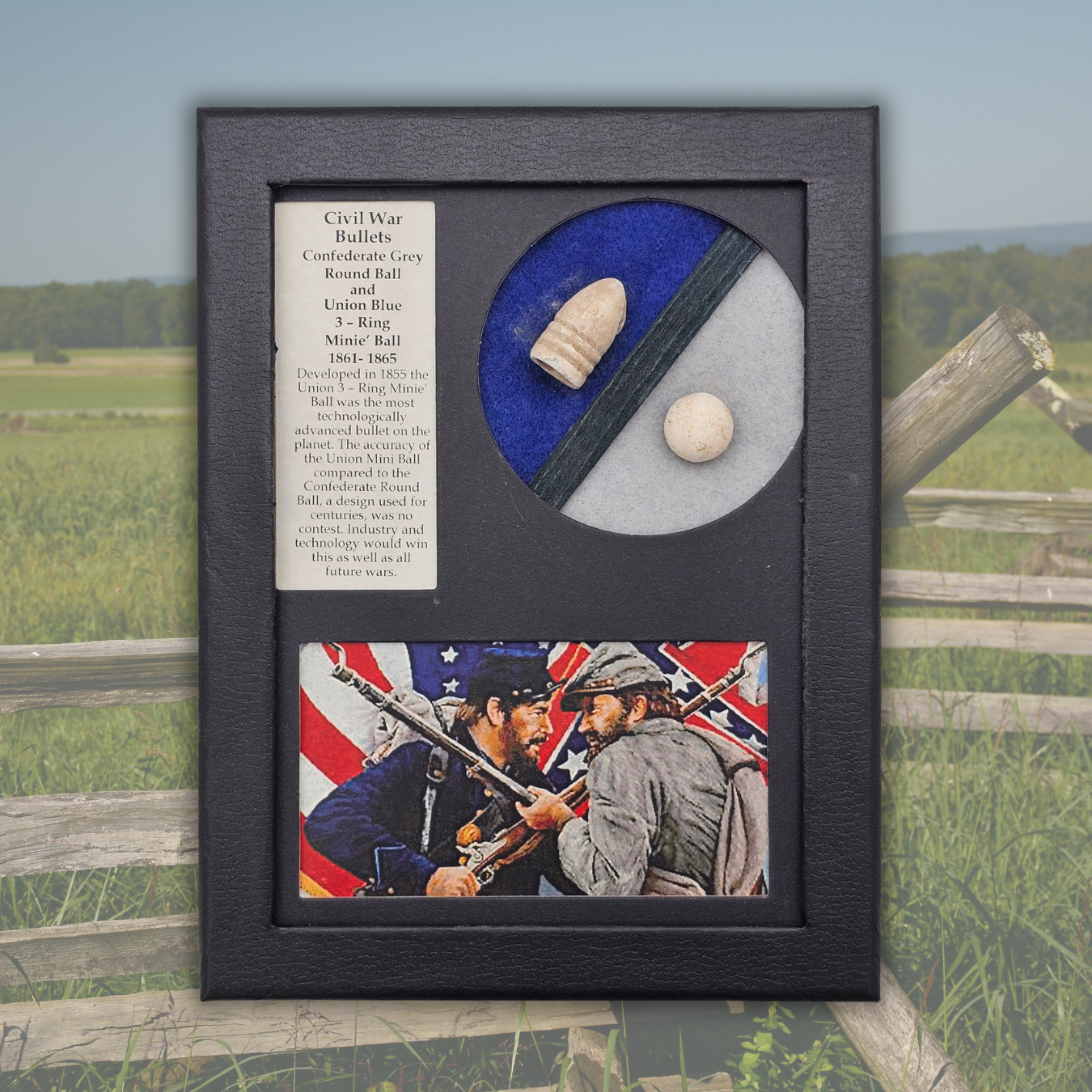 Civil War Bullet Display Frame