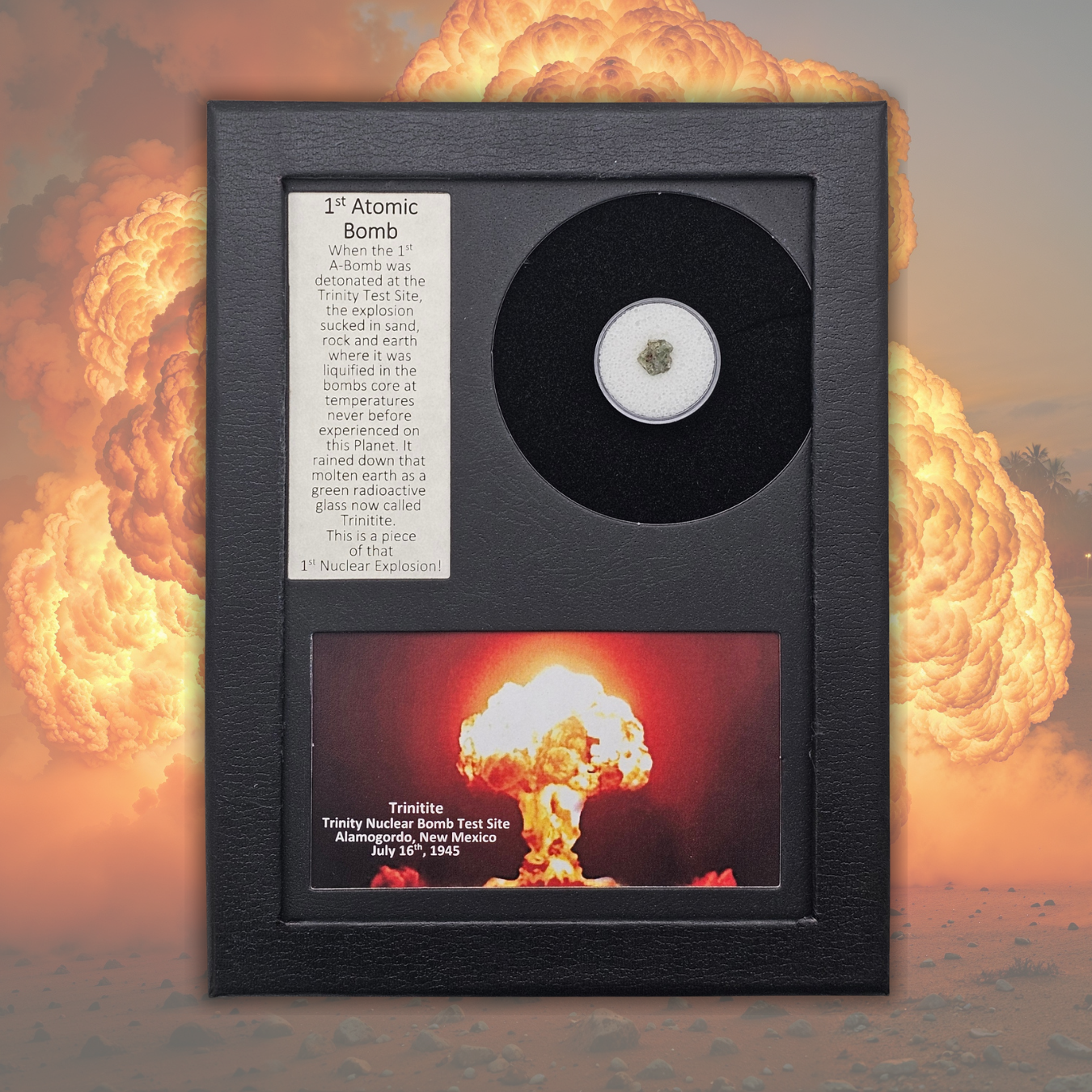 Trinitite from the First Atomic Bomb Test Display